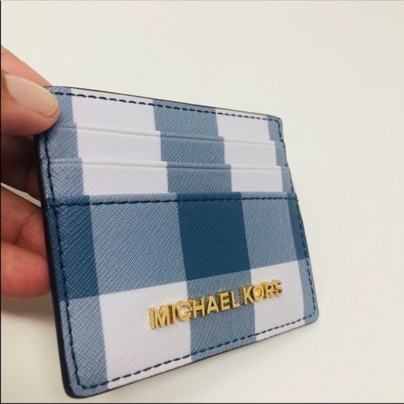Michael kors jet set travel card case check print - Picture 3 of 7